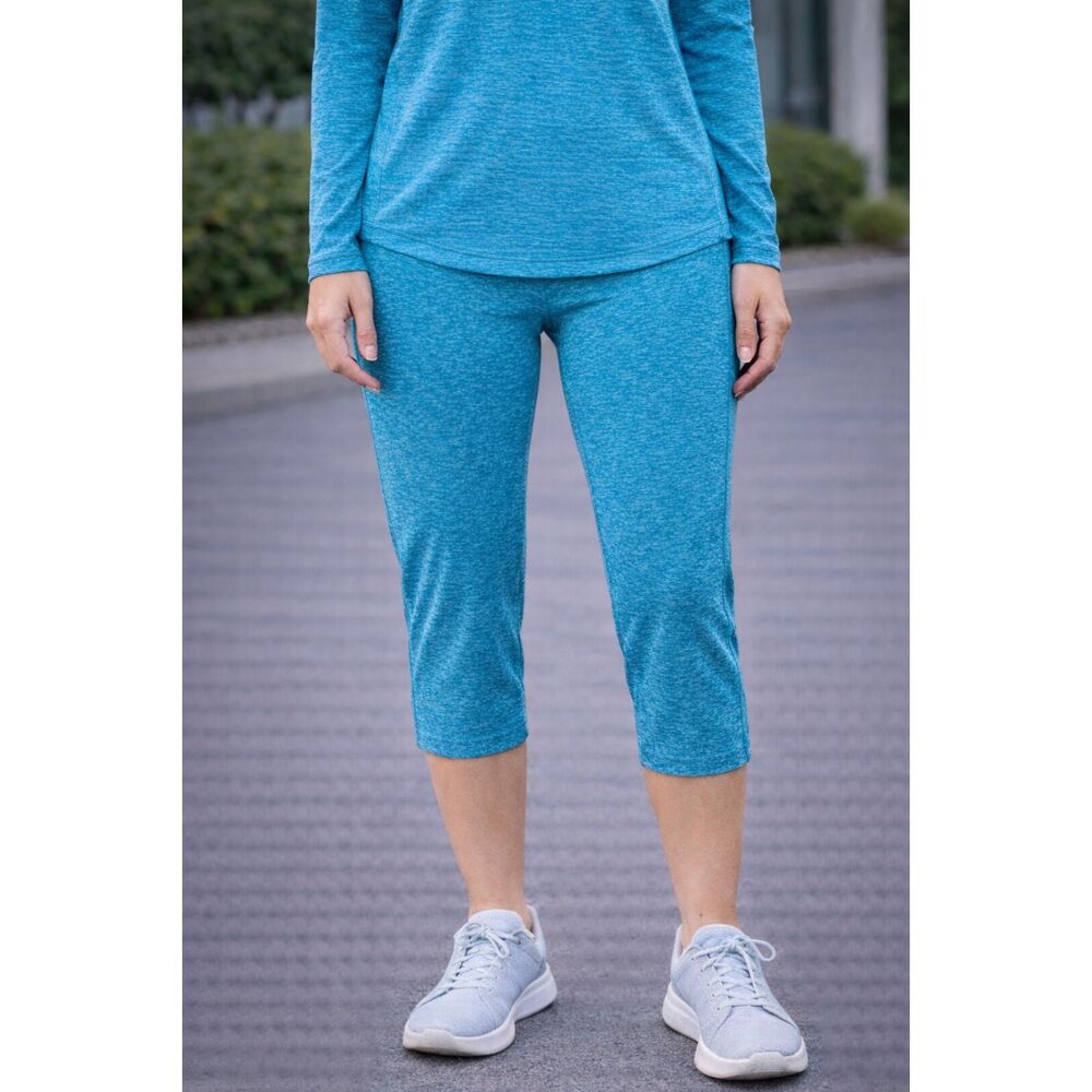 Zella Cropped Legging Blue Space Dye M